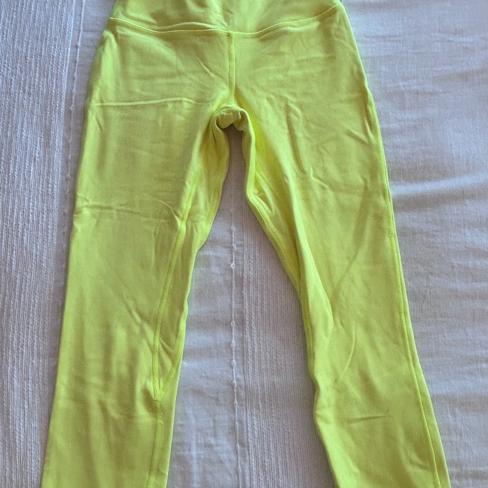 Lululemon Athletica Neon Yellow Leggings